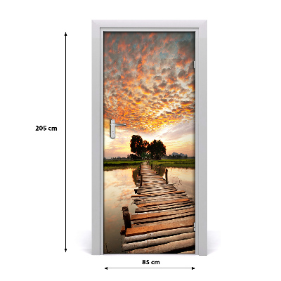 Fototapeta na dveře dřevěný most
