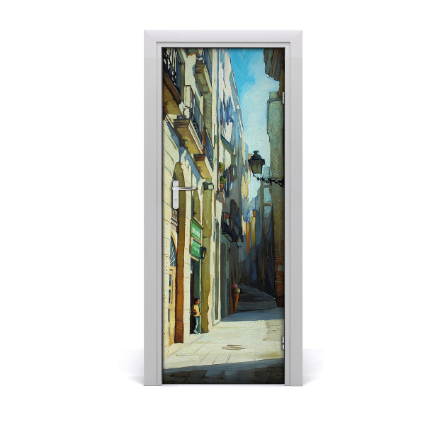 Fototapeta samolepící na dveře Ulice Barcelony