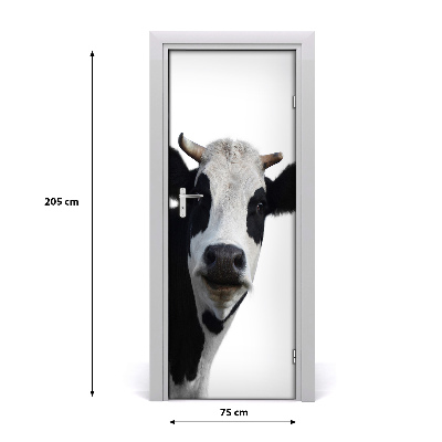 Samolepící fototapeta na dveře Flekatá kráva