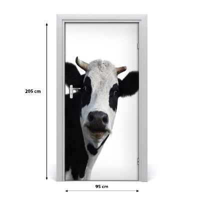 Samolepící fototapeta na dveře Flekatá kráva