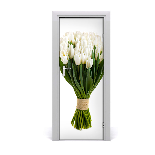 Fototapeta na dveře Bílé tulipány