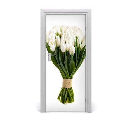 Fototapeta na dveře Bílé tulipány