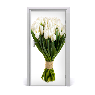 Fototapeta na dveře Bílé tulipány