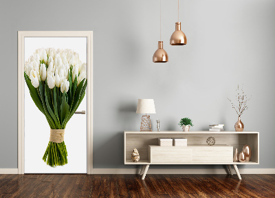 Fototapeta na dveře Bílé tulipány