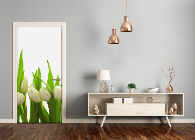 Fototapeta na dveře Bílé tulipány