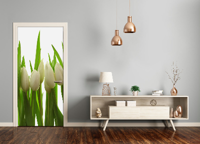 Fototapeta na dveře Bílé tulipány