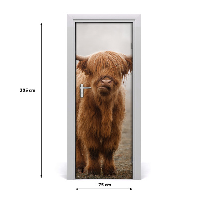 Fototapeta samolepící na dveře krávy kopec