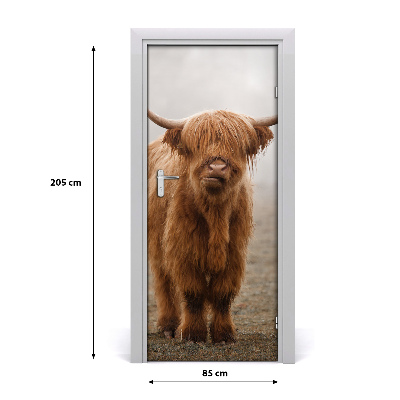 Fototapeta samolepící na dveře krávy kopec
