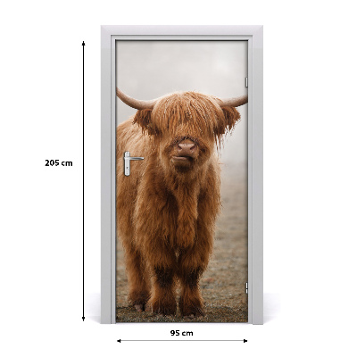 Fototapeta samolepící na dveře krávy kopec