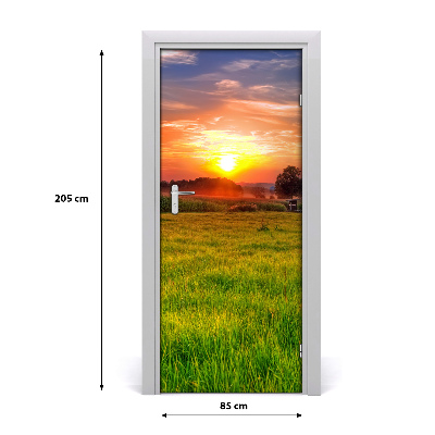 Fototapeta na dveře západ slunce