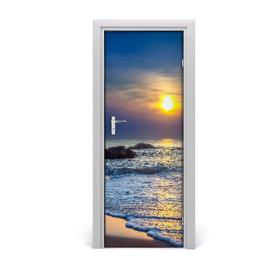 Fototapeta na dveře západ slunce pláž
