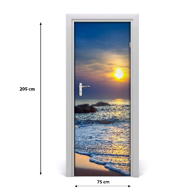 Fototapeta na dveře západ slunce pláž