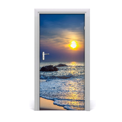 Fototapeta na dveře západ slunce pláž