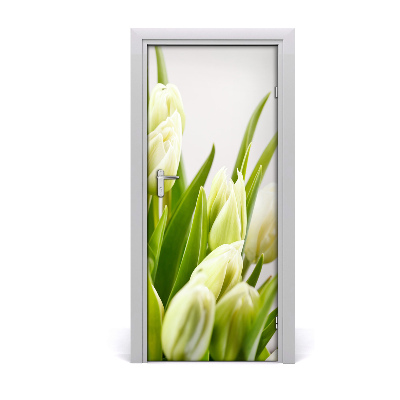 Fototapeta na dveře Bílé tulipány