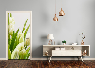 Fototapeta na dveře Bílé tulipány
