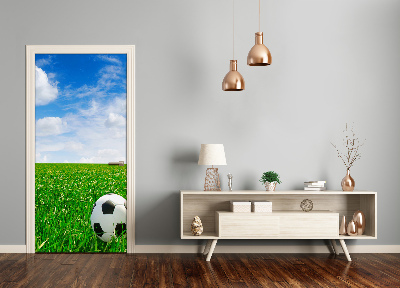 Fototapeta samolepící dveře fotbal na louce