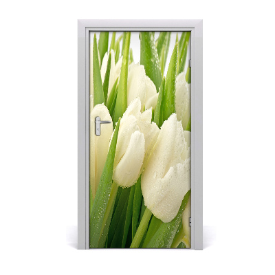 Fototapeta samolepící Bílé tulipány
