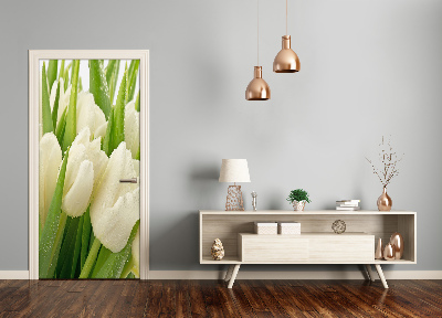 Fototapeta samolepící Bílé tulipány