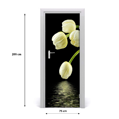 Fototapeta samolepící Bílé tulipány