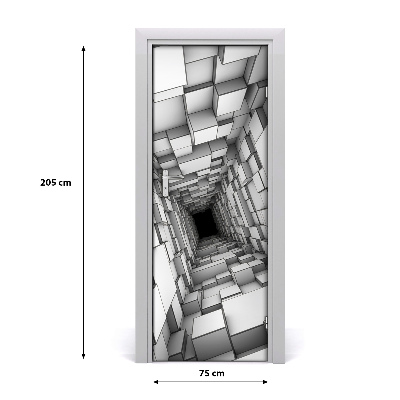 Samolepící fototapeta na dveře Tunel ze šestiúhelníků