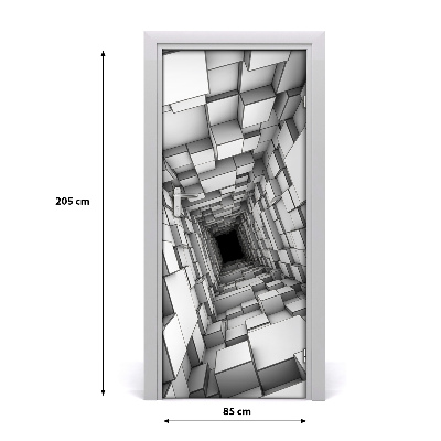 Samolepící fototapeta na dveře Tunel ze šestiúhelníků