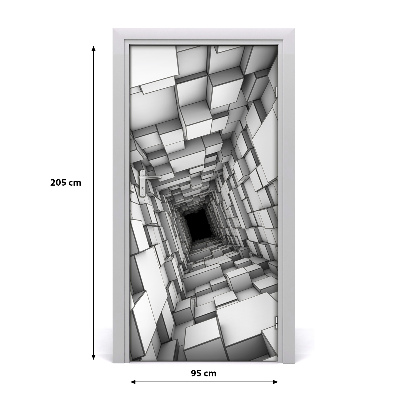Samolepící fototapeta na dveře Tunel ze šestiúhelníků