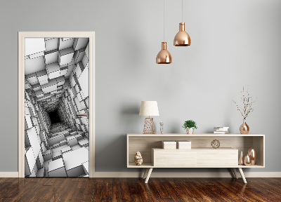 Samolepící fototapeta na dveře Tunel ze šestiúhelníků