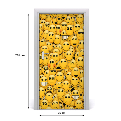 Fototapeta samolepící na dveře Emotikony