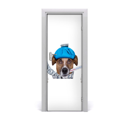 Samolepící fototapeta na dveře Nemocný pes