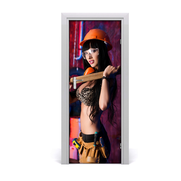 Fototapeta na dveře žena dělník