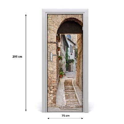 Fototapeta samolepící na dveře italské uličky