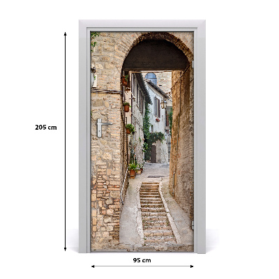 Fototapeta samolepící na dveře italské uličky