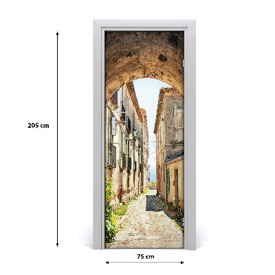 Fototapeta samolepící na dveře italské uličky