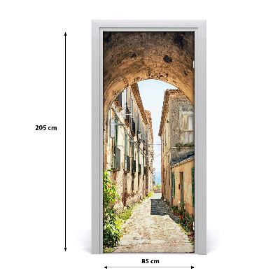 Fototapeta samolepící na dveře italské uličky