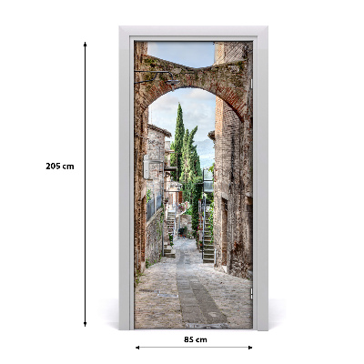 Fototapeta samolepící na dveře italské uličky