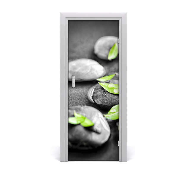 Fototapeta samolepící Listí kamení zen