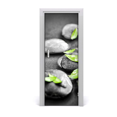 Fototapeta samolepící Listí kamení zen