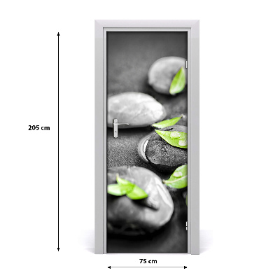 Fototapeta samolepící Listí kamení zen