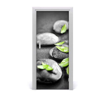 Fototapeta samolepící Listí kamení zen