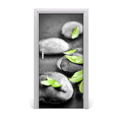 Fototapeta samolepící Listí kamení zen