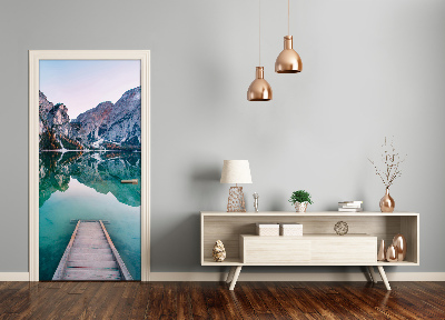 Fototapeta samolepící na dveře horské jezero
