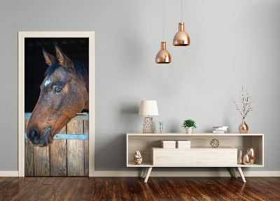 Fototapeta samolepící na dveře stáj kůň