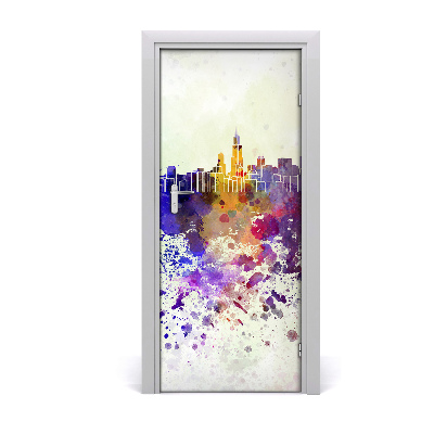 Samolepící fototapeta na dveře Barevné Chicago