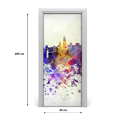Samolepící fototapeta na dveře Barevné Chicago