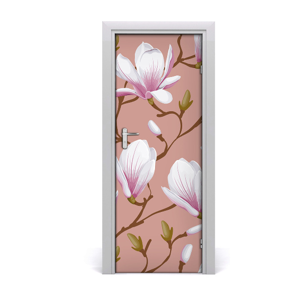 Samolepící fototapeta na dveře magnolie