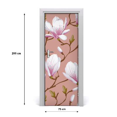 Samolepící fototapeta na dveře magnolie