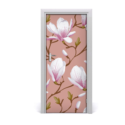Samolepící fototapeta na dveře magnolie