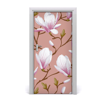 Samolepící fototapeta na dveře magnolie
