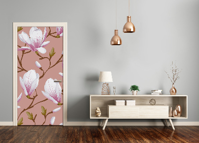 Samolepící fototapeta na dveře magnolie