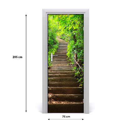 Fototapeta na dveře schody do lesa